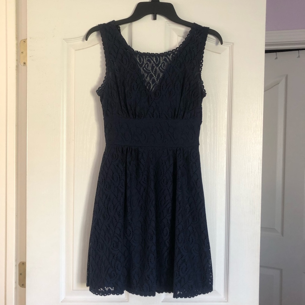 B Darlin Navy Lace Dress
